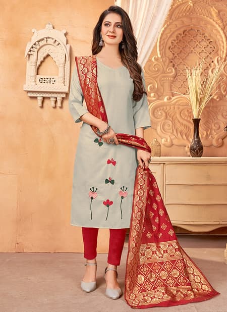 Off White Colour Ice Cream Rahul NX New Latest Designer Ethnic Wear Handloom Slab Salwar Suit Collection 1006